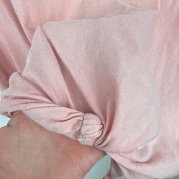 All Saints Pink Tee Crew Neck Twist Size XS TShirt Wilma Cotton Top Short Sleeve - Picture 6 of 11